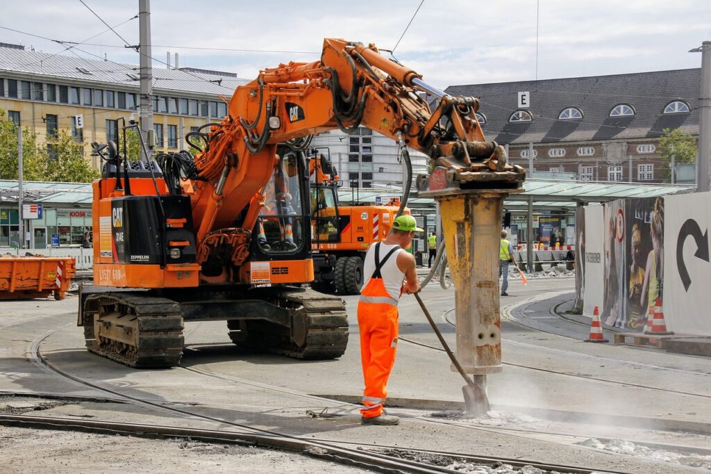 construction site, construction worker, tram, traffic, concrete, excavator, major construction site, construction work, building area, road, construction site, construction site, construction site, construction site, construction site, construction worker, construction worker, excavator, excavator